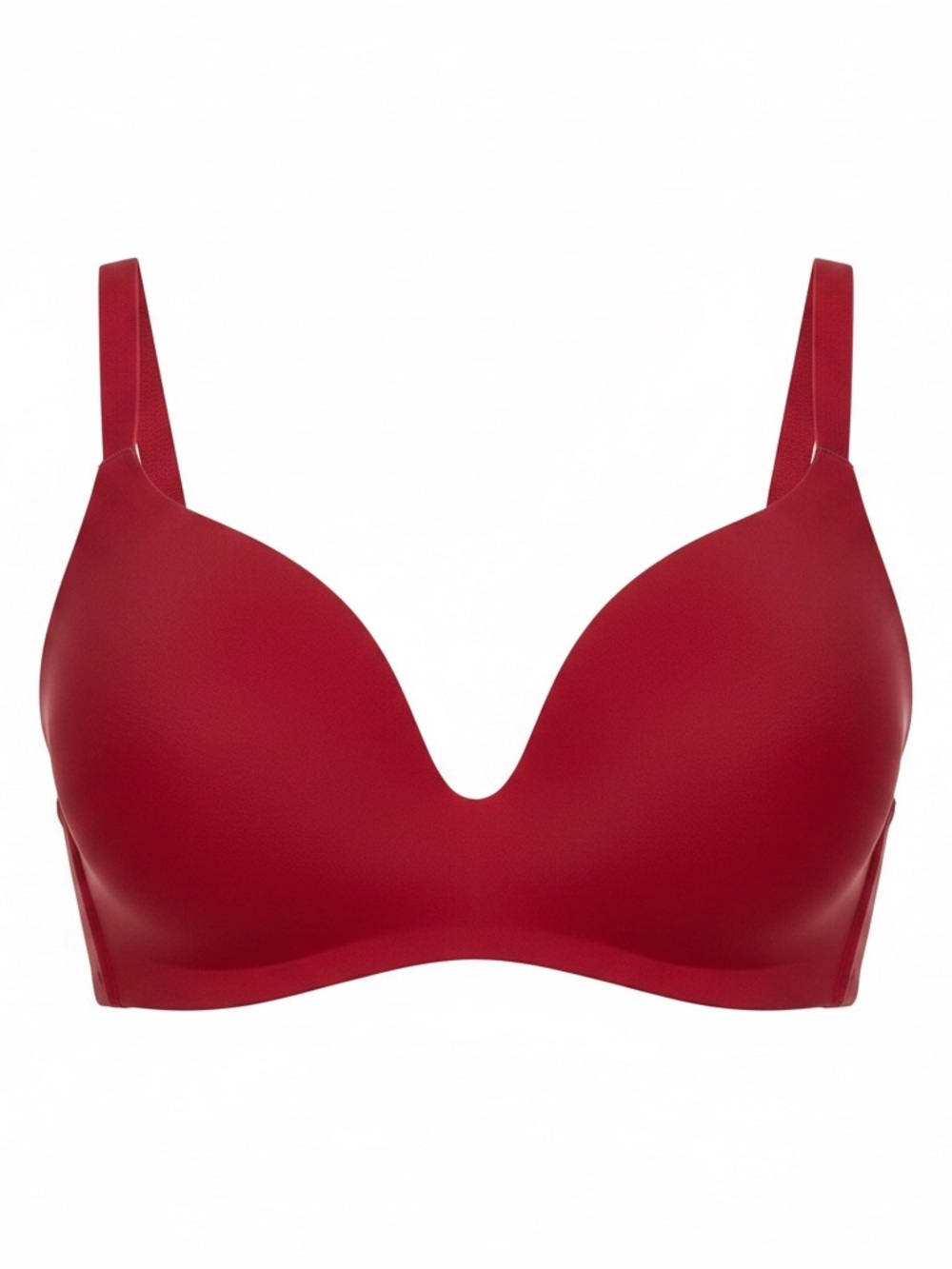 Victoria’s Secret T-Shirt Lightly Lined Wireless Bra Red 36D Smooth Comfort
